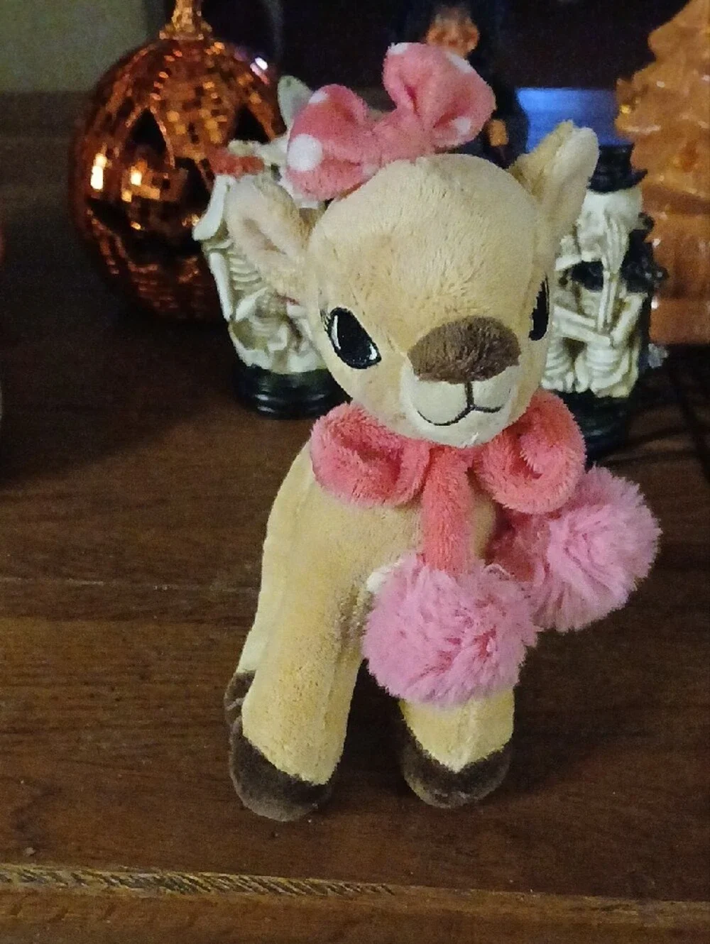 Clarissa Pink Bow Plush New